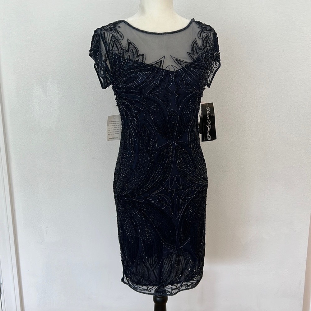 Pissarro Nights navy blue sequins dress perfect for a formal event